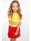 Girls\' blouse with falling sleeves, yellow NDZ8486 - Online store - Boutique